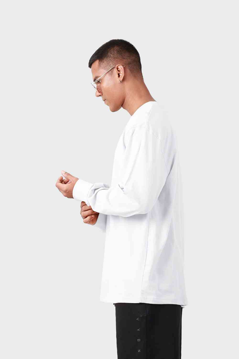 Men's Oversized Long-Sleeves Tee - HIPHOP