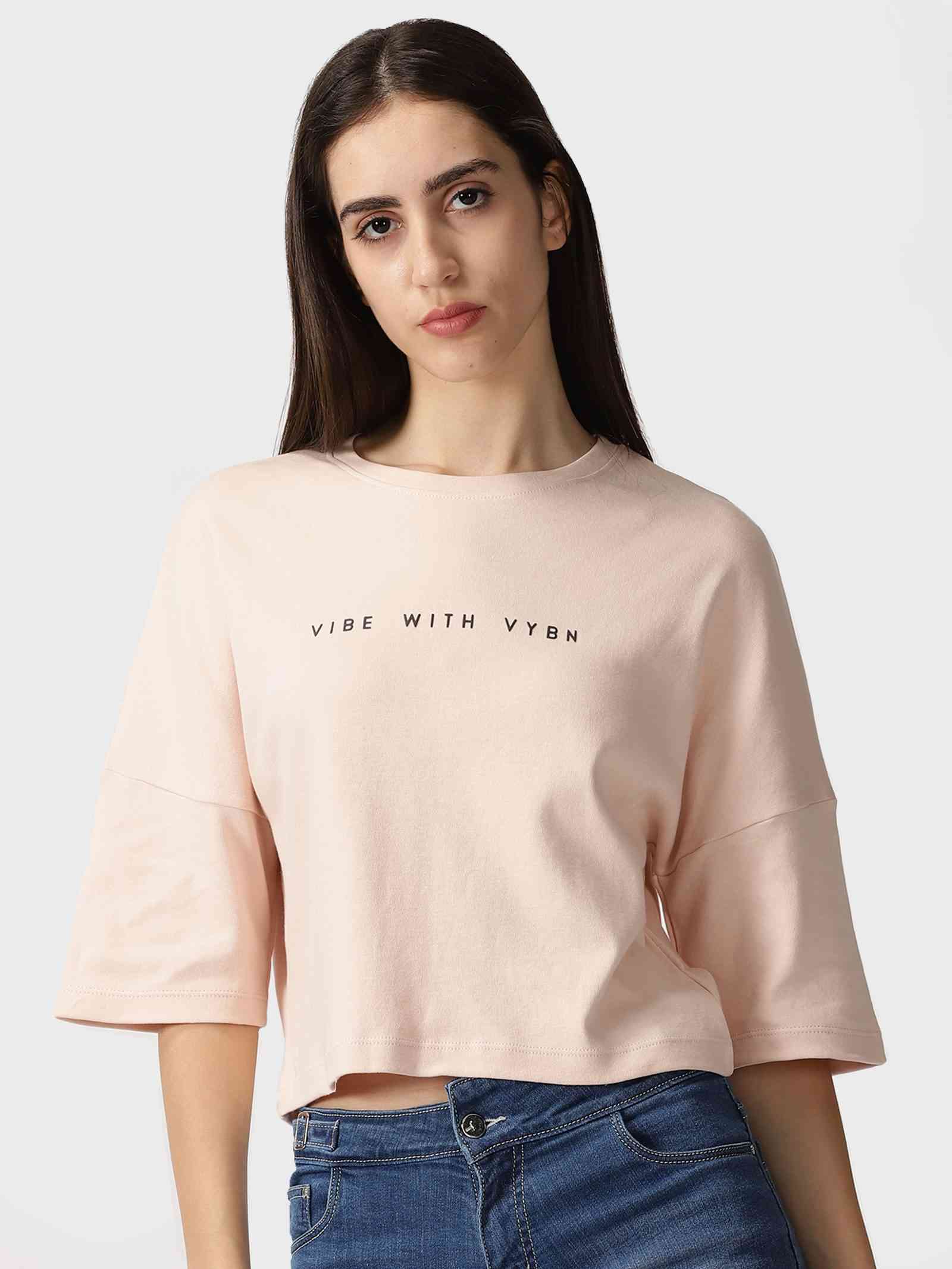 Women's VYBN Crop Top Half Sleeve